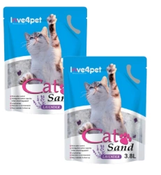 Lettiera per gatti in silicone Sand Lavender 2x3,8l