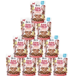 BRIT CARE Dog Raw Treat Urinary Turkey con probiotici, zucca e mirtilli rossi 10x40g