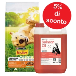 PURINA Friskies Balance Pollo con verdure 15kg + Olio LAB-V 5000 ml