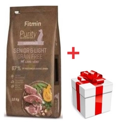 Fitmin Purezza Senior Grainfree Agnello leggero 12kg + una sorpresa per il vostro cane GRATIS!