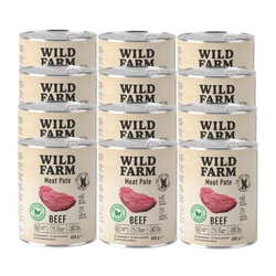 WILD FARM Pate Beef 12x800g cibo per cani senza glutine