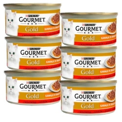 Purina Gourmet Gold Sauce Delight con manzo 6x85g