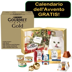 Purina Gourmet Gold Pezzi in salsa 96x85g + Calendario dell'Avvento GRATIS!