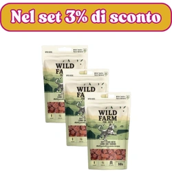 WILD FARM stelline di agnello con taurina 3x50 g snack per gatti