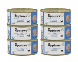 APPLAWS Filetto di tonno con granchio in brodo in scatola 6x70g
