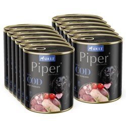 DOLINA NOTECI Piper per cani con merluzzo e pomodoro 12x800g