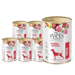 4Vets per cani Renal 6x400g - di sconto in un set