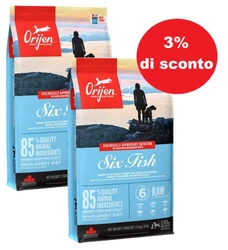 Orijen Cane da sei pesci 2x11,4kg - 3% di sconto in un set