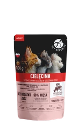 PetRepublic  pezzi finemente tritati in una salsa delicata di vitello 100 g per un gatto