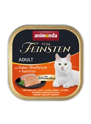 Animonda Vom Feinsten Adulto Gatto Pollo, manzo e carota 100g