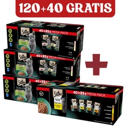 SHEBA Kitten Una selezione di gusti in bustine 120x85g - cibo umido completo per gattini in salsa (pezzi con: salmone, pollo)