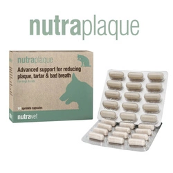 NUTRAVET Nutraplaque For Dogs & Cats 60capsule - Supporto avanzato per la riduzione di placca, tartaro e alito cattivo