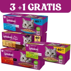 WHISKAS Bustine per adulti 120x85g + 40x85g GRATIS