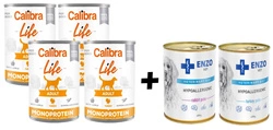 CALIBRA Dog Life Adult Tacchino con Mele 4x400g + Miscela di Smków ENZO 2x400g