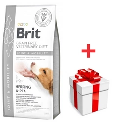 Brit Grain Free Veterinary Diet Dog Joint & Mobility Aringhe con piselli 12kg + una sorpresa per il vostro cane GRATIS!