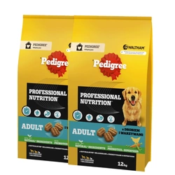 PEDIGREE® Adult Professional Nutrition 2x12 kg con pollame e verdure
