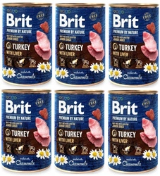 Brit Premium By Nature Tacchino con Fegato 6x400g - di sconto in un set