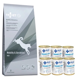 Trovet MGD Mobility & Geriatrics (cane) 12.5kg & ENZO VET Dieta ipoallergenica ipoallergenica con tacchino per cani 6x400g