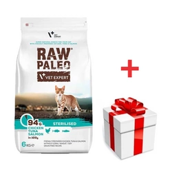 Vetexpert RAW PALEO STERILISED CAT 6kg + una sorpresa per il vostro gatto GRATIS!