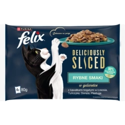 FELIX Deliciously Sliced Cibo umido per gatti ai gusti di pesce 4x80g