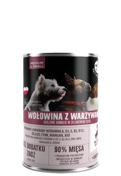 PetRepublic Pezzi in salsa di manzo e verdure 400g per un cane