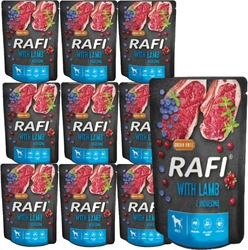 Rafi con agnello per cani - bustina 10x300g (confezione nera)