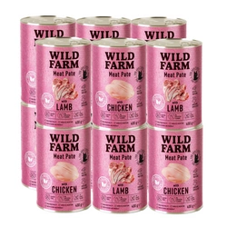 WILD FARM Pate Chicken/Lamb 12x400g - cibo senza glutine per gatti