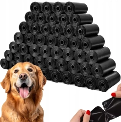 Sacchetti per escrementi di cane NUXIE neri 10x15 pezzi