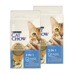 PURINA Cat Chow 3in1 - Alimento ricco di tacchino 2x15kg