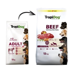 Tropidog Premium Adulto Medio & Manzo di razza grande e riso 12kg