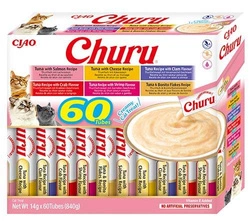 INABA Churu per gatti - gusti misti con tonno 60x14g