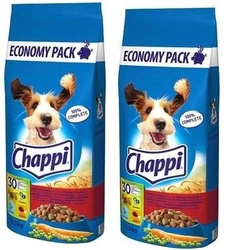 Chappi Cibo secco per cani con manzo, pollame e verdure 2x13,5kg