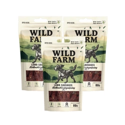 WILD FARM salsicce di agnello 3x80 g snack per cani