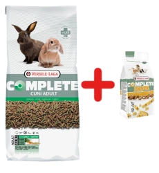 VERSELE-LAGA Cuni Adult Complete 8kg Cibo per conigli + VERSELE LAGA Crock Complete Cheese - leccornia al formaggio per roditori 50g