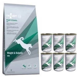 TROVET WRD Weight & Diabetic (per cani) 12.5kg  + WRD Weight & Diabetic 6x400g