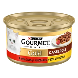Purina Gourmet Gold con manzo e pollo in salsa di pomodoro 85g