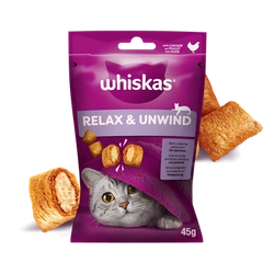 WHISKAS Relax & Relieve 45 g di bocconcini per gatti, con pollo