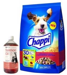 CHAPPI 9kg - cibo secco per cani con carne di manzo, pollame e verdure & LAB V Olio di salmone per cani e gatti 1000ml
