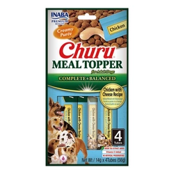 INABA  Dog Meal Topper Pollo con formaggio Ricetta 4x14 (56 g)