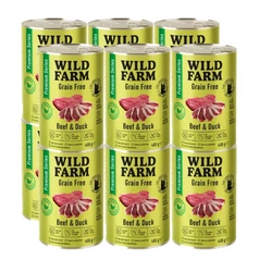 WILD FARM Premium Grain Free Beef and Duck 12x400g  - alimenti senza cereali per gatti