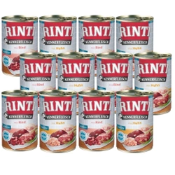 Rinti Kennerfleisch Junior cibo umido per cani Mix di sapori 12x400g