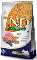 Farmina N&D Ancestral Grain Canine Adult Mini Lamb&Blueberry 7kg x2