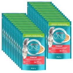 Purina One Sterilcat con tacchino e fagiolini 26x85g