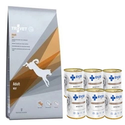 TROVET Adult MXF (per cani) 12,5kg & ENZO VET Dieta intestinale per malattie dell'apparato digerente con agnello per cani 6x400g