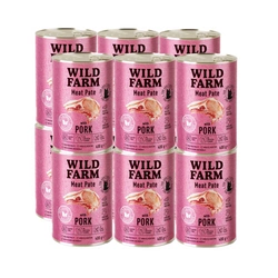 WILD FARM Pate Pork 12x400g - cibo senza glutine per gatti