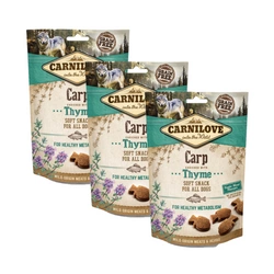 Carnilove Semi-Moist Snack, carpa al timo, 3x200 g