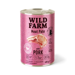 WILD FARM Pate Pork 400g - cibo senza glutine per gatti