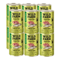 WILD FARM Premium Grain Free Agnello e Trota 12x400g - cibo per gatti senza cereali