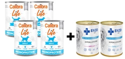 CALIBRA Dog Life Adult Pollo con Riso 4x400g + Miscela di Smków ENZO 2x400g