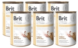 Brit Grain Free Veterinary Diet Dog Hepatic con tacchino e piselli 6x400g